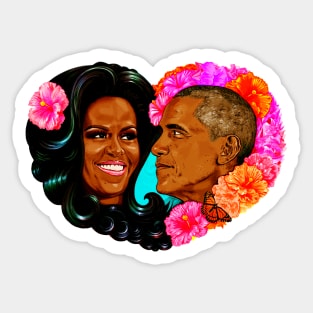 THE OBAMAS Sticker